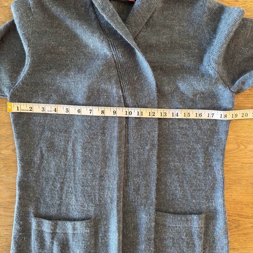 Alpaca in Style Cardigan Duster-!00% Alpaca Wool-Blue-Size Large-Made in America - Picture 6 of 14